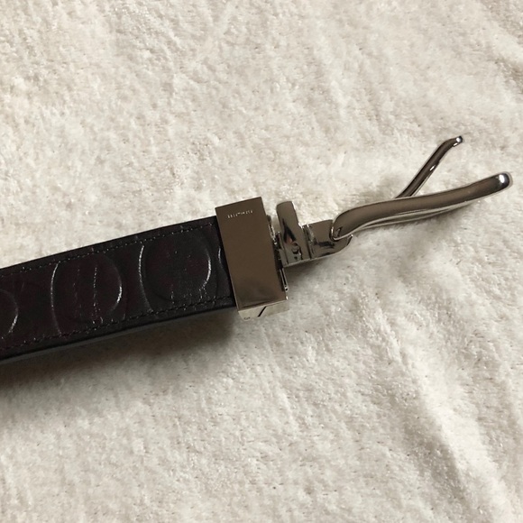 Coach belt reversible brown leather embossed - Picture 5 of 5